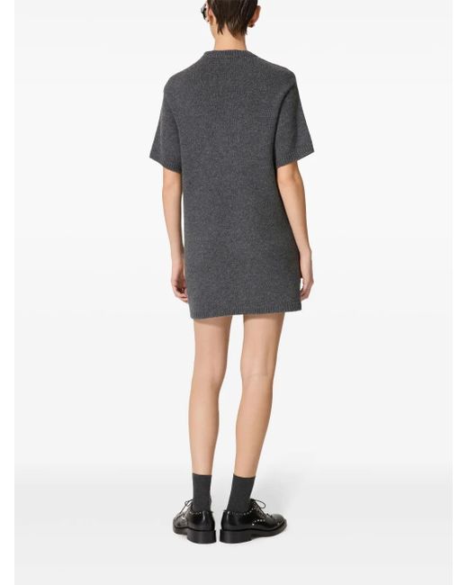 Valentino Garavani Gray Wool Mini Dress