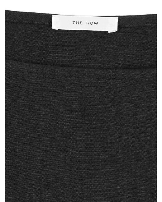 The Row Black Flared Sleeve Blouse