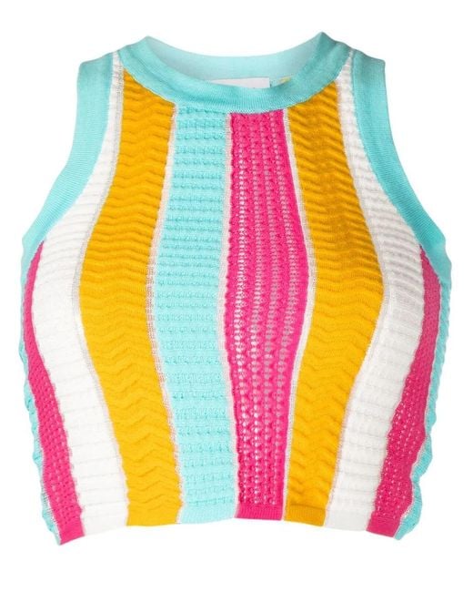 Solid & Striped Blue The Carson Multi-Stripe Top