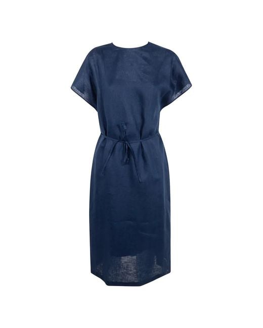Liviana Conti Blue Asimina Belted Dress