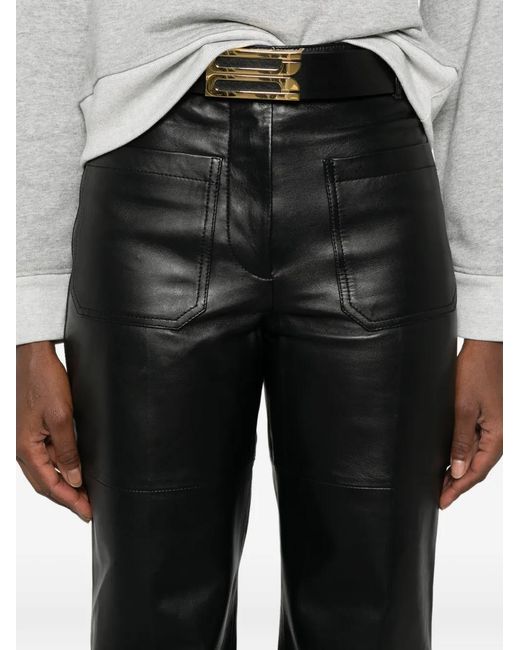 Victoria Beckham Gray Patch-Pocket Trousers