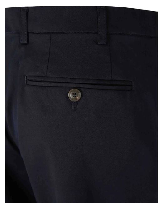 Canali Blue Button-Fly Trousers for men