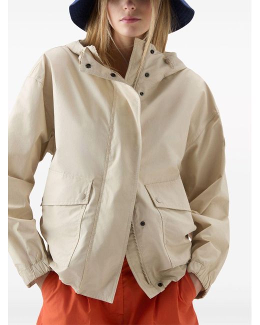 Woolrich White Water-repellent Hooded Jacket