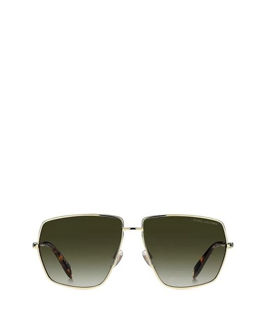 Marc Jacobs Green Geometric-Frame Sunglasses