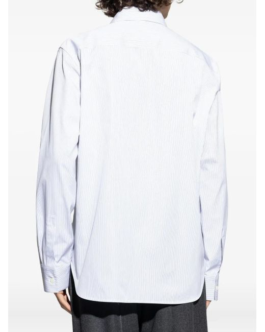 Jil Sander White Striped Shirt for men