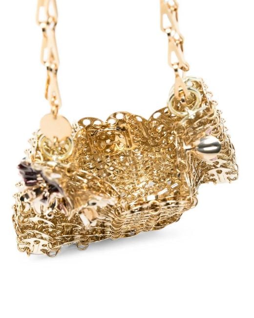 Rabanne White 1969 Flower-Charm Shoulder Bag