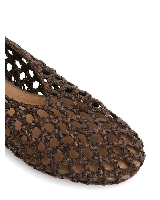 Mansur Gavriel Brown Ballerines À Design Tissé