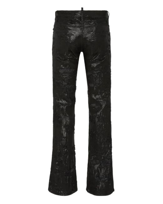 DSquared² Black Disco Wash Sharpei Bootcut Jeans for men