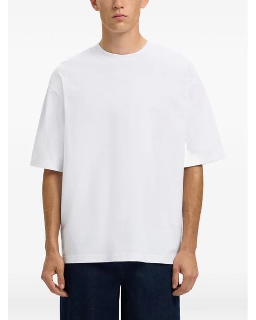 SELECTED White T-Shirt À Col Rond for men