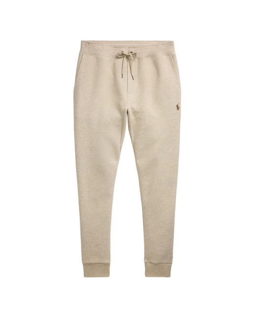 Polo Ralph Lauren Natural Logo-Embroidered Drawstring Track Pants for men
