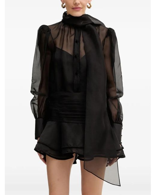 retrofte Women's Black Celandine Ruffled Mini Dress -  www.rajagirimanappuram.com
