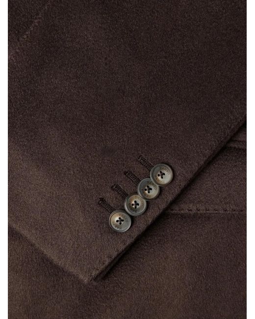 Herno Brown Button Single-Breasted Coat for men