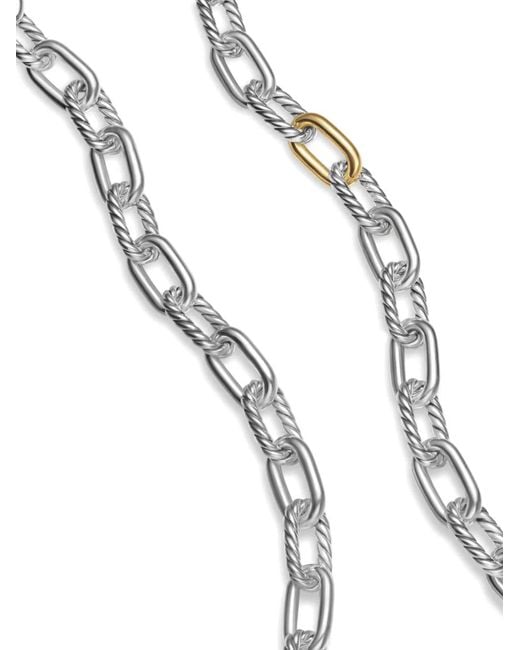 David Yurman White Sterling Dy Madison Necklace for men