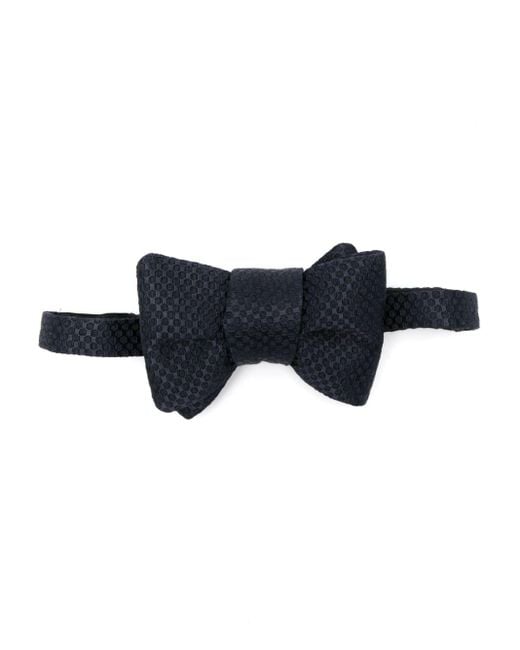 Tom Ford Blue Honeycomb-detailed Bow Tie for men