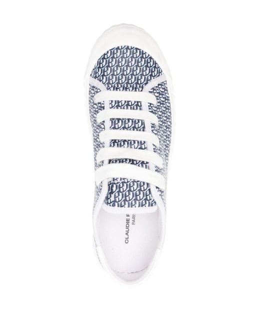 Claudie Pierlot White Monogram-pattern Sneakers