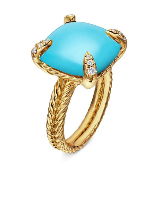 David Yurman Blue 18Kt Châtelaine And Diamond Ring (14Mm)