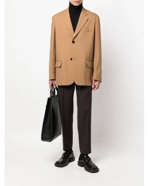 Marni Brown Single-Breasted Tailored Blazer for men