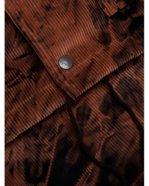 South2 West8 Brown Tie-Dye Pattern Jacket for men