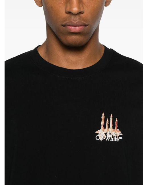 Off-White c/o Virgil Abloh T-Shirt Met Print in het Black voor heren