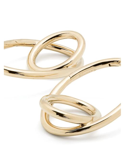 Otiumberg Metallic 14Ct Vermeil Spiralis Hoop Earrings