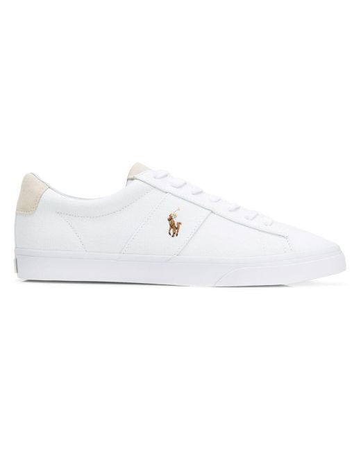 Polo Ralph Lauren Canvas Sneakers Met Veters in het Wit voor heren - Lyst