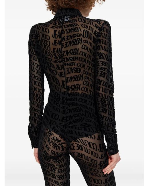 Chemise À Logo Brodé Versace Jeans Couture en coloris Black