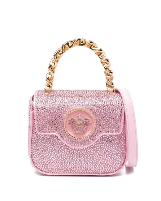 Versace ラ メドゥーサ ビジュートリム ミニバッグ Pink