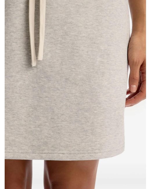 12 STOREEZ White Drawstring-Waist Terry Skirt