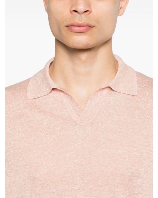Altea Poloshirt Met Split In De Hals in het Pink voor heren