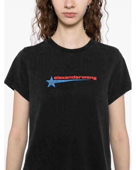 Alexander Wang Black Hotfix Star T-Shirt