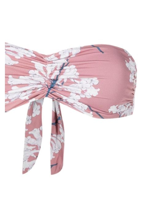 Clube Bossa Pink Venet Floral-print Bikini Top