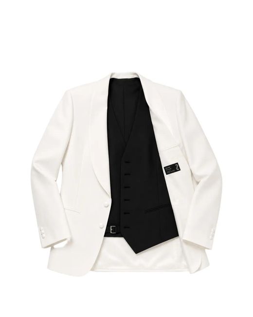 Franzese Collection White Billioner Three-Piece Suit for men