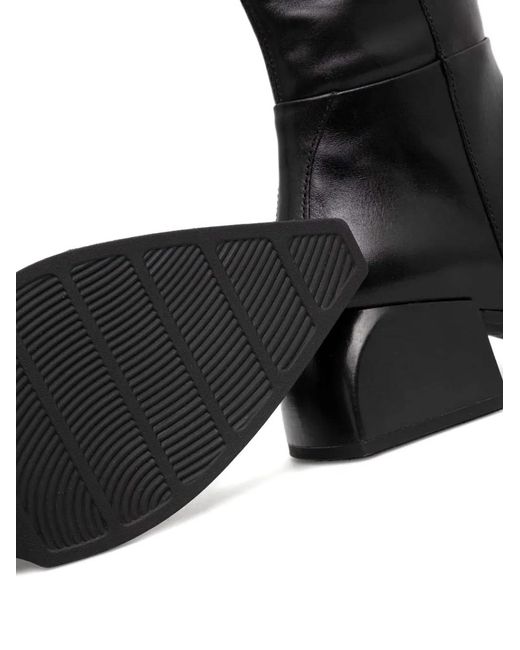 Vagabond Black Pointed-Toe Block-Heel Boots