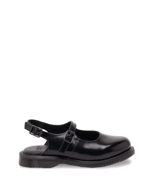 Dr. Martens Black Leather Flat Shoes