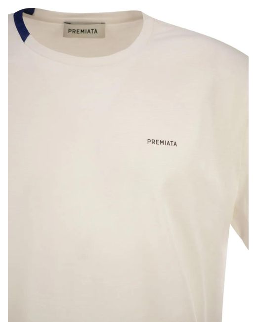 Premiata White Logo-Detail T-Shirt for men