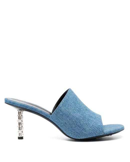 Givenchy Blue G Cube Mules 90mm