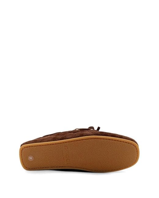 Gucci Brown Gg-Pattern Loafers