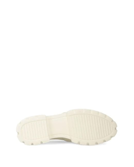 Agl Attilio Giusti Leombruni Natural 60Mm Ruffled Platform Loafers