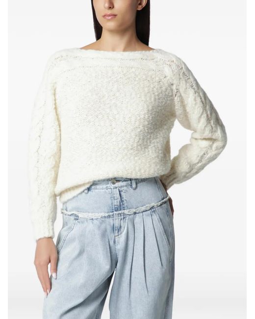 Isabel Marant White Ponara Wool Sweater
