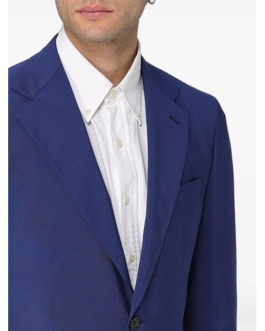 Colamarino Blue Single-Breasted Suit for men
