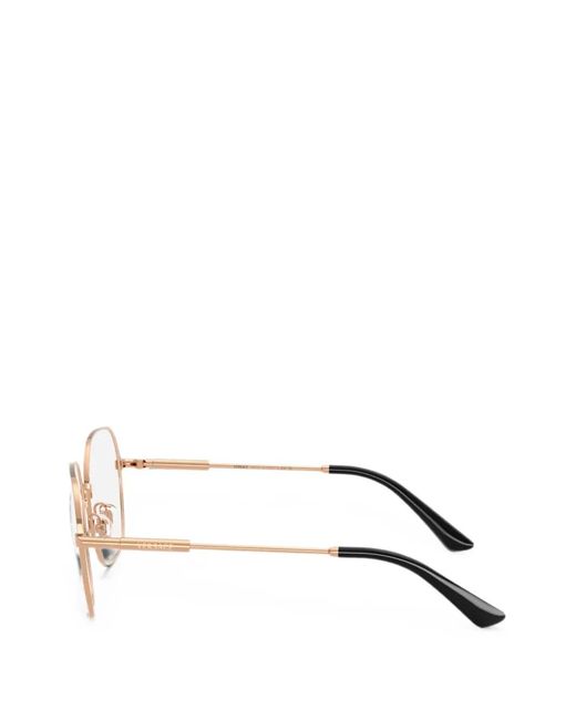 Versace White Geometric-Frame Glasses