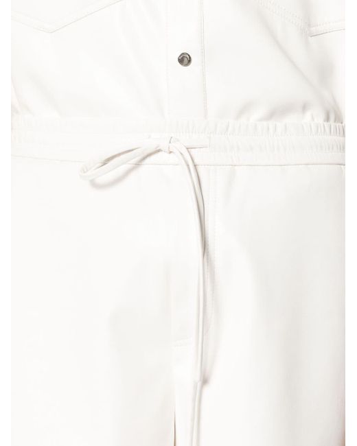 Nanushka White Okobor Faux-leather Shorts for men