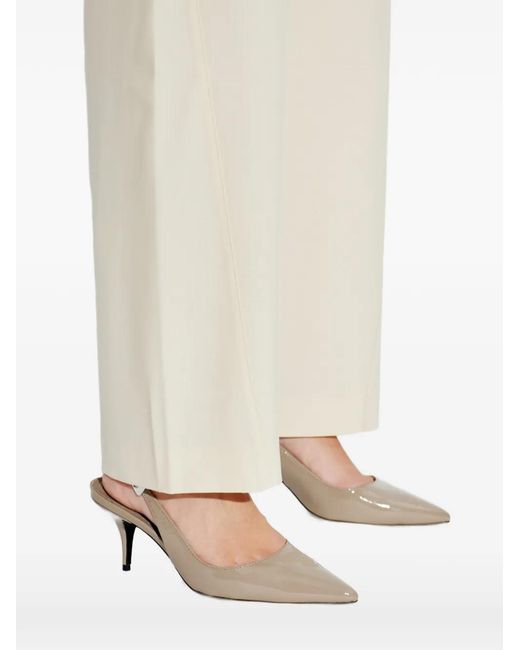 Black Suede Studio Metallic Branca Pointed-Toe Heeled Pumps