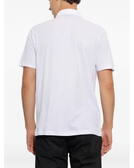 Paul & Shark White X-Soft Interlock Short-Sleeve Polo Shirt for men