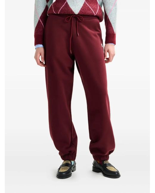 Essentiel Antwerp Red Istem Elasticated-Cuff Track Pants