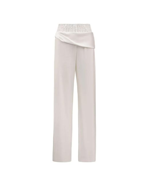 SEEN USERS White My Roman Empire Lace-Waist Draped Trousers