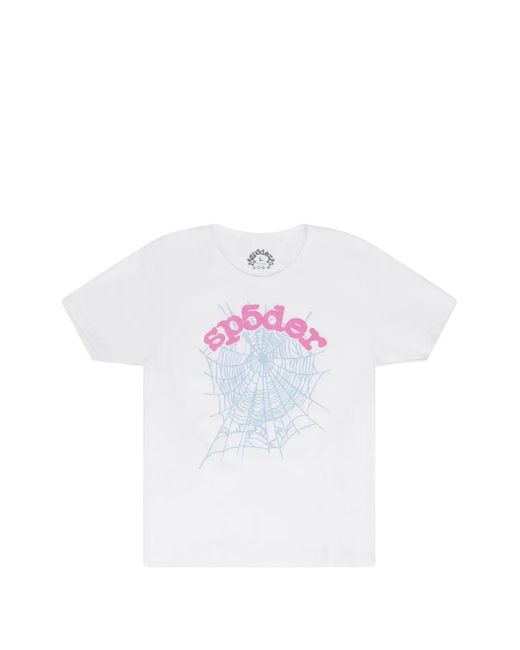 Sp5der White Web-Print T-Shirt