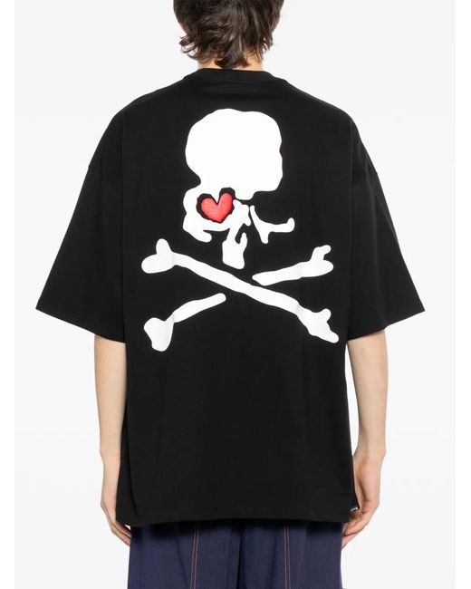 Mastermind Japan Black Hearts Skull Graphic T-Shirt for men
