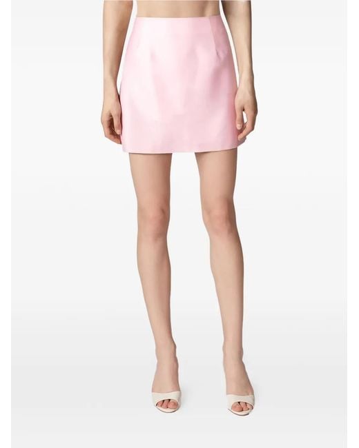 Twentyfourhaitch Pink Marfa A-Line Mini Skirt