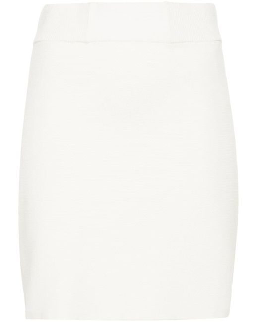 Claudie Pierlot White High-rise Knitted Skirt